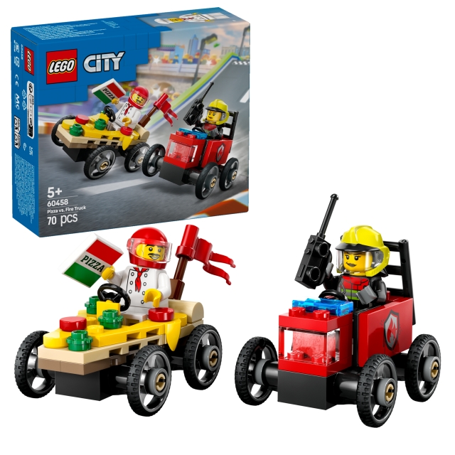 LEGO LEGO City - Paket med racerbilar: Pizza vs. brandbil (60458)