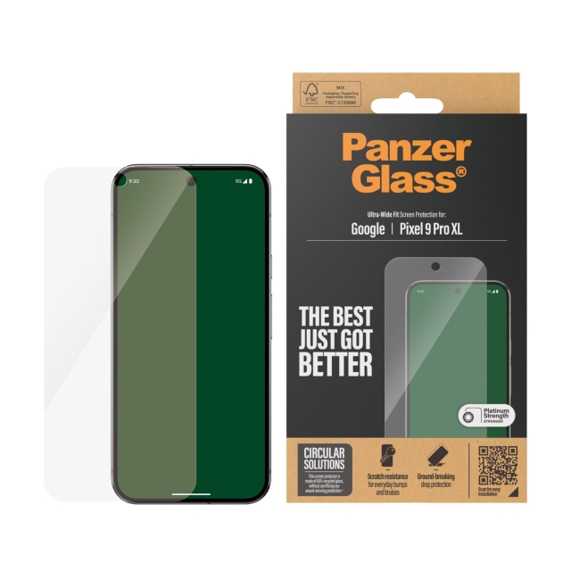 PanzerGlass Skärmskydd Google Pixel 9 Pro XL - Ultra-Wide Fit
