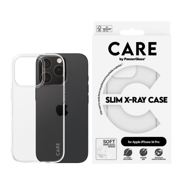 CARE by PanzerGlass - Fodral - Transparent - iPhone 16 Pro
