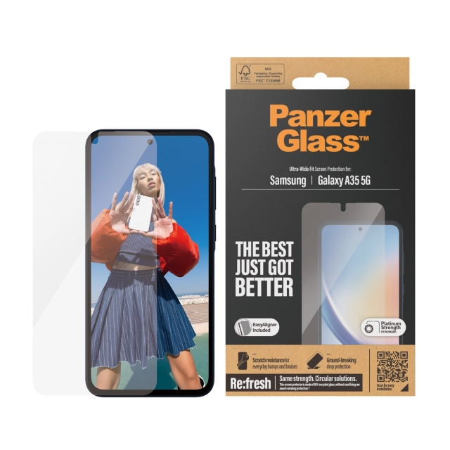 PanzerGlass Skärmskydd - Samsung Galaxy A35 5G - Ultra-Wide Fit