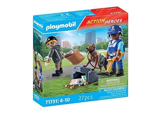 Playmobil Polis söker med hund (71731)