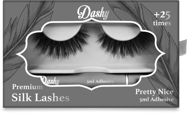Dashy Premium Silk Lashes + 5 ml lim Pretty Nice