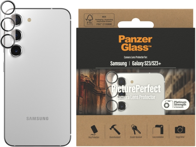 PanzerGlass PicturePerfect kameralinsskydd, Samsung Galaxy S23 / S23+