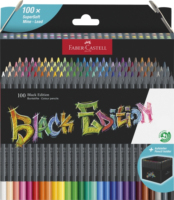 Faber-Castell Färgpennor Black Edition (100 st) (116411)