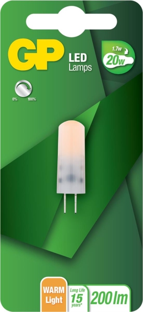 GP LED-lampkapsel, G4, DIM, 1,7W (20W), 200lm