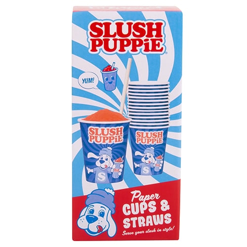 Fizz Creations Slush Puppie Pappersmuggar (x 20) & Sugrör