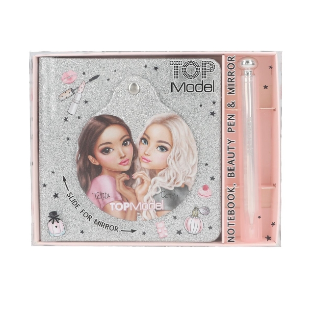 TOPModel Beauty Notebook med kulspetspenna - Silver