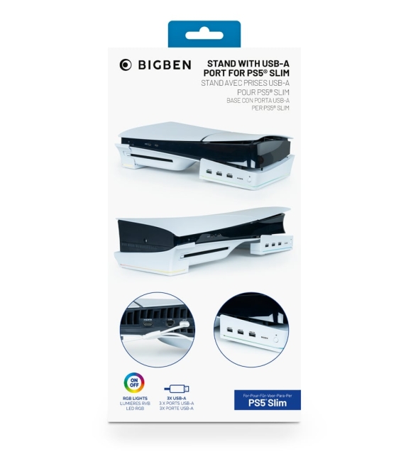 NACON Horisontell navstation RGB/USB-hubb, vit PS5 Slim