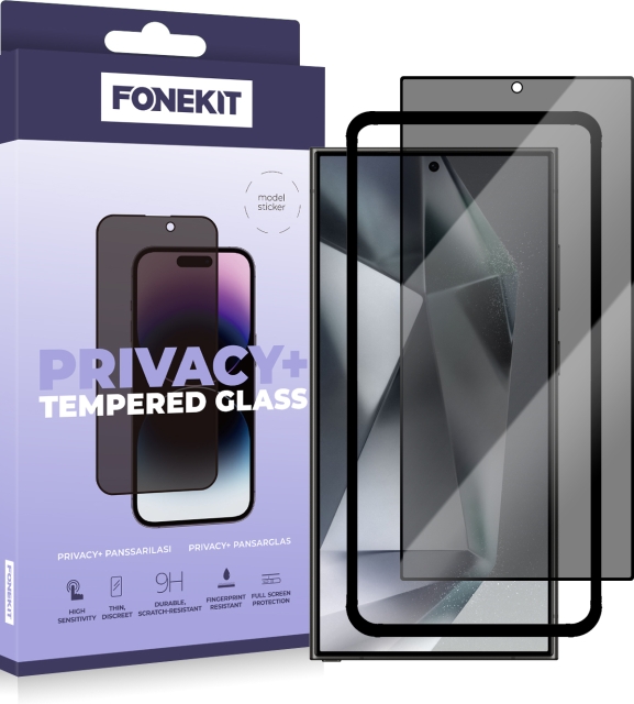FoneKit Privacy+ Skärmskydd, Galaxy S24 Ultra, svart