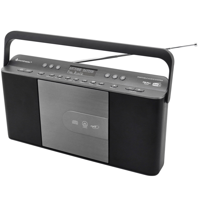 Soundmaster Radio Snabbval CD Bärbar RCD1870SW Svart/Silvergrå
