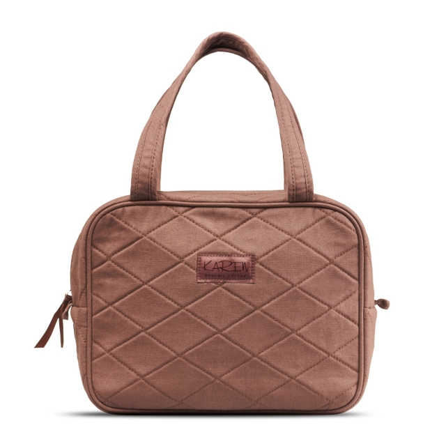 Karen Necessär med handtag - Mocca quilt
