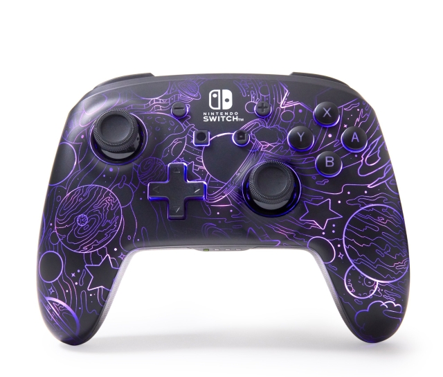PowerA Förbättrad trådlös handkontroll med Lumectra - Galactic Vortex (Nintendo Switch)
