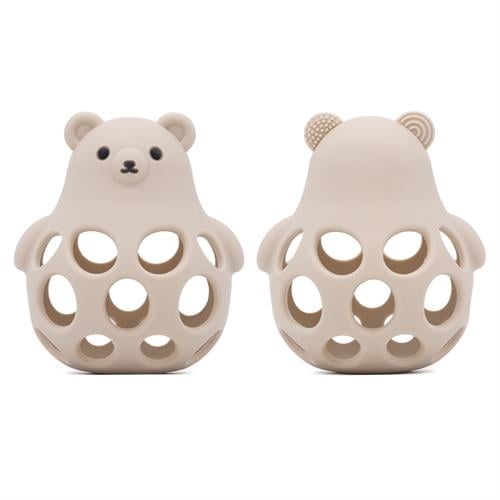 Magni Bitleksaksboll i teddybjörnsdesign, beige - (5734)