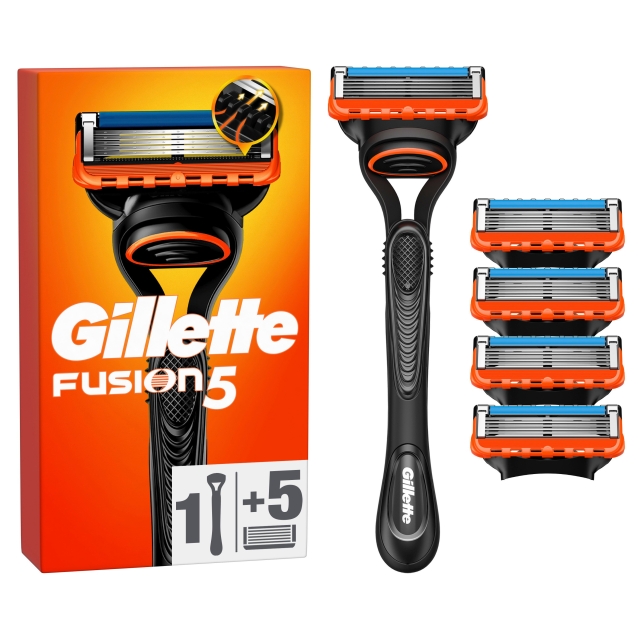 Gillette Fusion5 rakhyvel för män - Orange/Svart