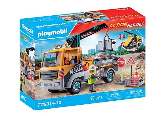 Playmobil Bygglastbil med kran (71750)