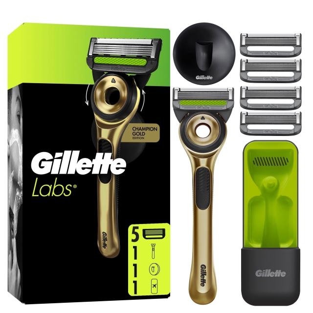 Gillette GilletteLabs With Exfoliating Bar Razor Champion Gold Edition - Grön/Svart