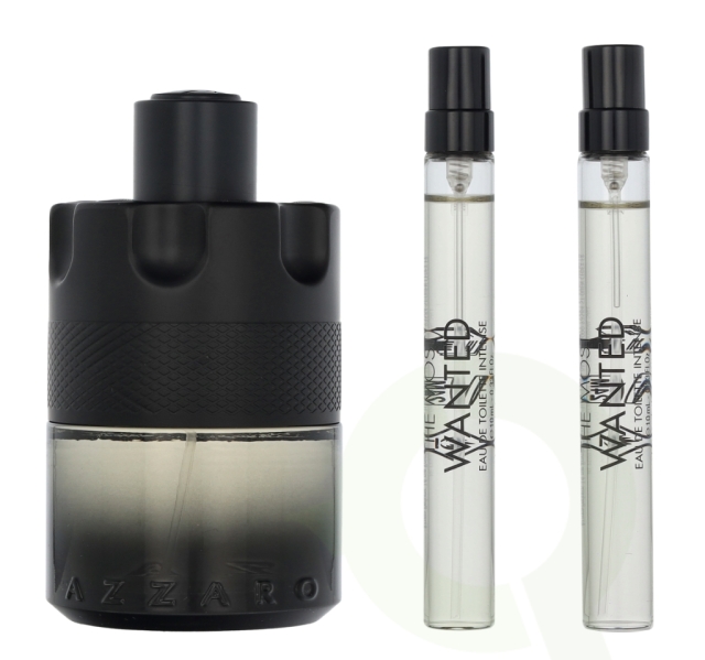 Azzaro The Most Wanted Intense Giftset 120 ml Edt Spray 100ml/2x Edt Spray 10ml