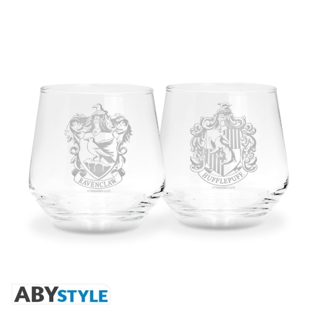 Harry Potter 2 Glas Set Ravenclaw & Hufflepuff EUROPE x2