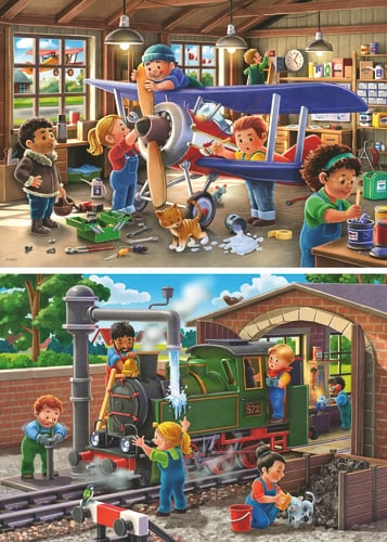 Ravensburger Reparationer av flygplan och tåg 2x24p - (12004044)