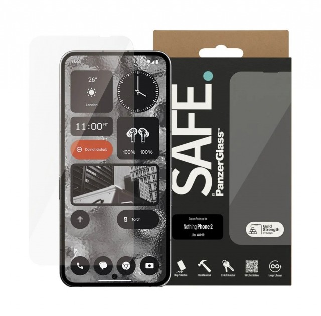 PanzerGlass SAFE by PanzerGlass - Skärmskydd - Nothing Phone 2 - Ultra-Wide Fit