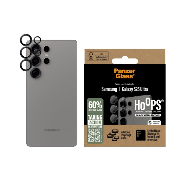 Panzer Glas - Hoops Linsskydd Galaxy S25 Ultra, svart