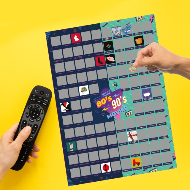 Mad Monkey Scratch Poster Topp 100 80- och 90-talsfilmer