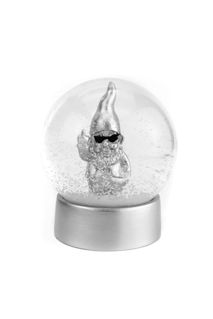 Winkee Snow Globe - Snöglobe Gnome - Silver