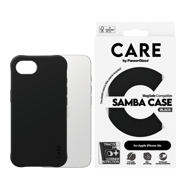 PanzerGlass CARE by PanzerGlass - Fodral - Svart - iPhone 16e