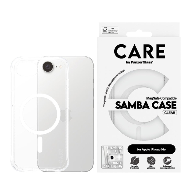PanzerGlass CARE by PanzerGlass - Fodral - Transparent - iPhone 16e