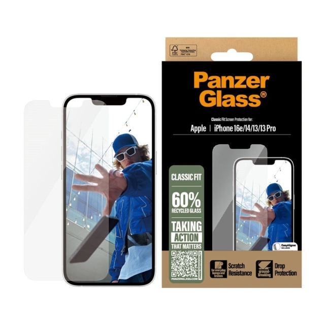 PanzerGlass Skärmskydd - iPhone 16e - Classic Fit