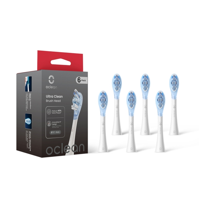 Oclean Borsthuvud Ultra Clean 6-Pack Vit