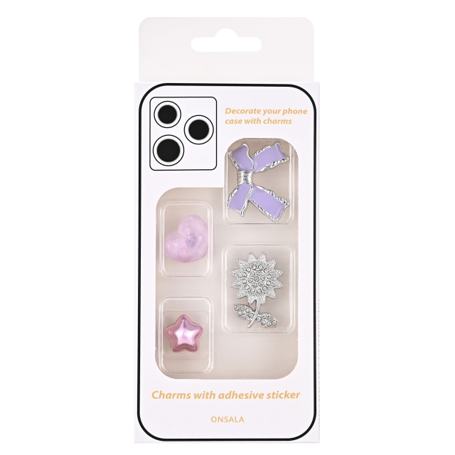Onsala Charms Pimp Your Phone Metall och Plast 4-Pack
