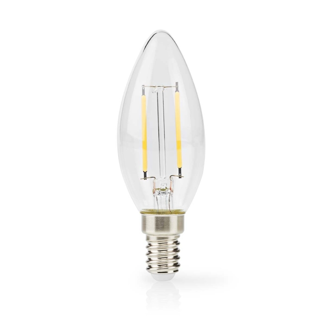 Nedis LED-lampa Lampa E14 | Ljus | 2.2 W | 470 lm | 2700 K | Varm Vit | Retrostil | 1 st. | Tydlig