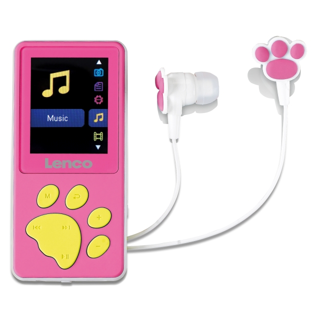 Lenco 8GB MP3 MP4-spelare med 1,8" skärm Rosa