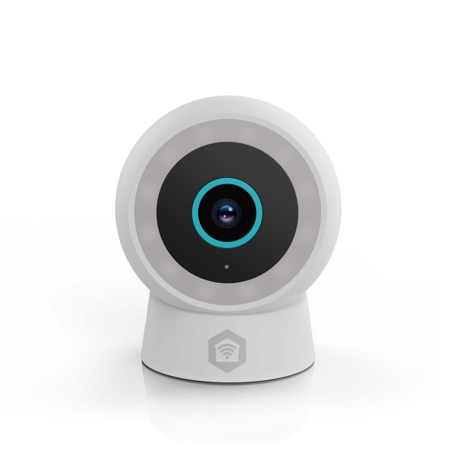 Nedis SmartLife Utomhus Kamera | Spotlight | 3MP Full HD 1296p | IP65 | microSD (ingår inte) / Molnlagring (tillval) / Onvif | 5 V DC | Med rörelsesensor | Nattsikt | Vit