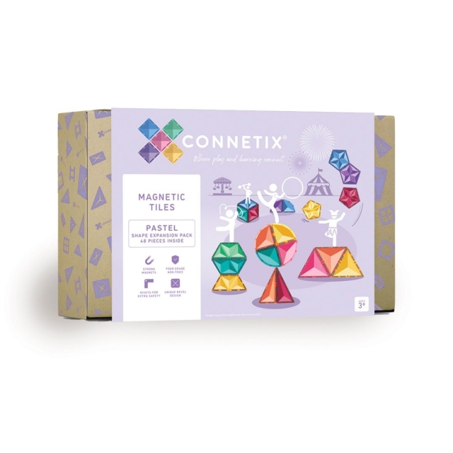 Connetix Expansionspaket med pastellfärgade former, 48 delar (CT-P-00048-SE)