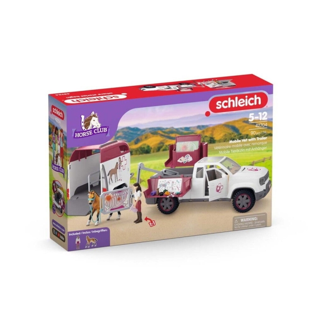 Schleich Mobil veterinär med släpvagn - (42704)