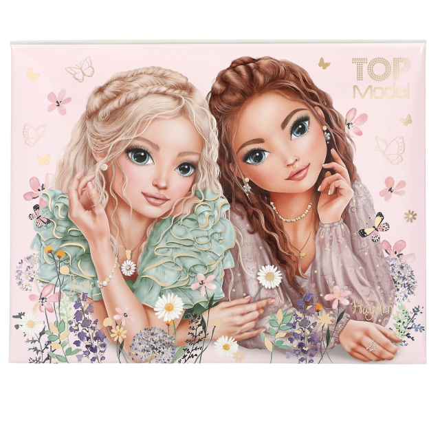 TOPModel Brevpapper Box SUMMER FEELING - Mjuk rosa och trendig salvia grön