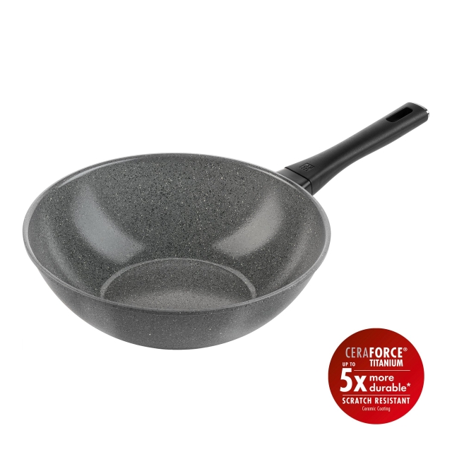 Zwilling Terreno Plus keramisk wok - Grå - 28 cm