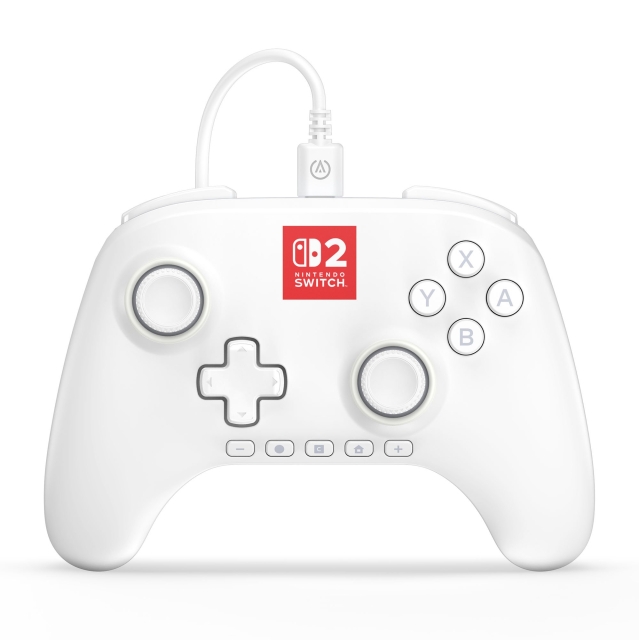 PowerA Advantage trådbunden handkontroll för Nintendo Switch 2 med Lumectra - Vit