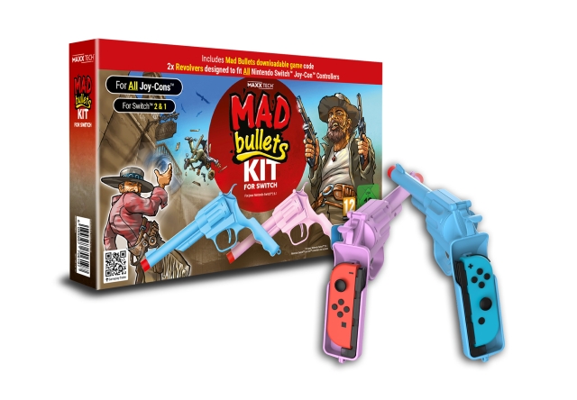Maxx Tech Mad Bullets CIB med Switch 2 & 1 kompatibelt tillbehör