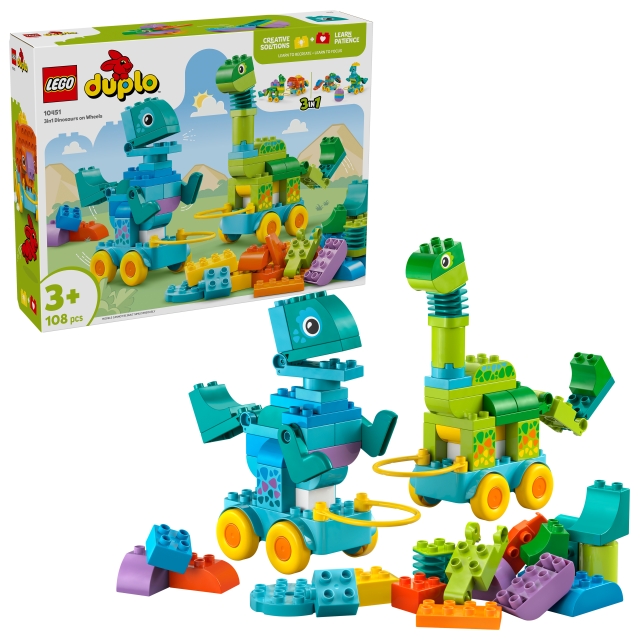 LEGO DUPLO Town - 3-i-1 Dinosaurier på hjul (10451)