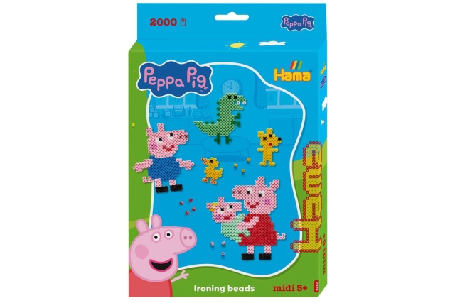 HAMA Beads Hama - Midi Hängande låda Peppa Pig + Lillasyster (387976)