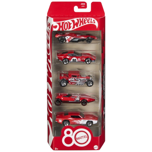 Hot Wheels Basics Mattel 80th 5-pack (JGK08)