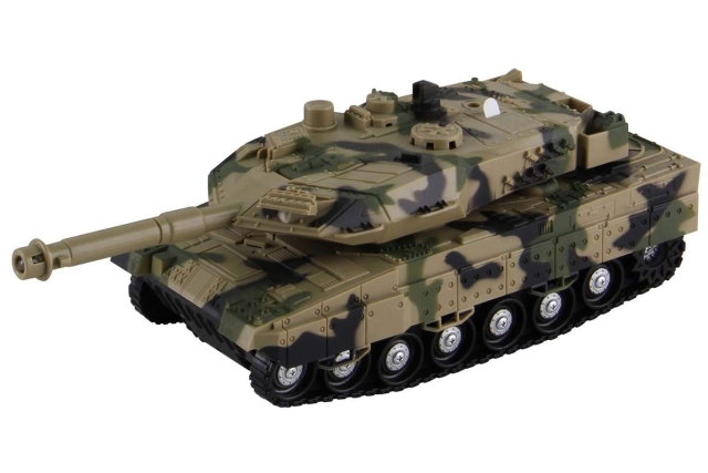 KLX Militär stridsvagn med friktion, ljus, ljud & Try-Me (534681)