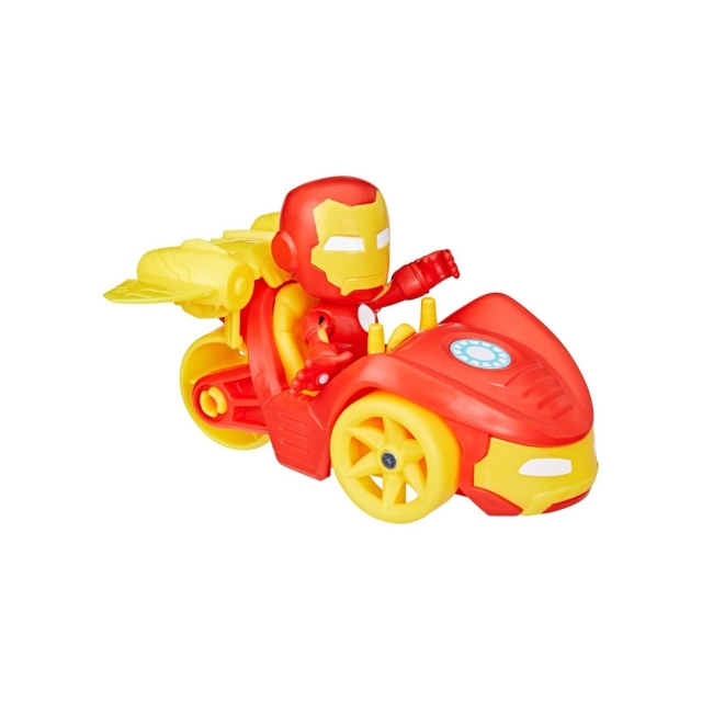 Disney Spidey och hans fantastiska vänner - Set med fordon och tillbehör - Iron Man