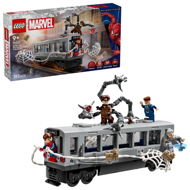 LEGO Superhjältar - Spindelmannen mot Doc Ock: Tågscen från tunnelbanan (76321)