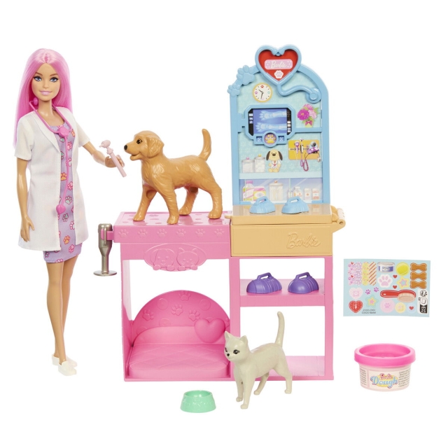 Barbie  Fast Cast  veterinärklinik för husdjur (JFX93)