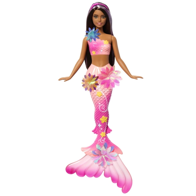 Barbie Blooming Magic Docka med svart sjöjungfru (JDM73)