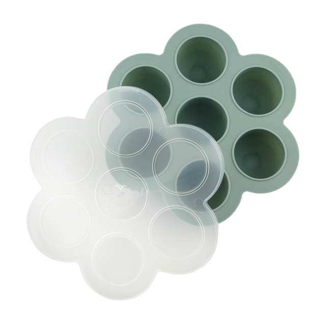 Le Toft Frysburkar för barnmat - Smokey Green - 75 ml per fack